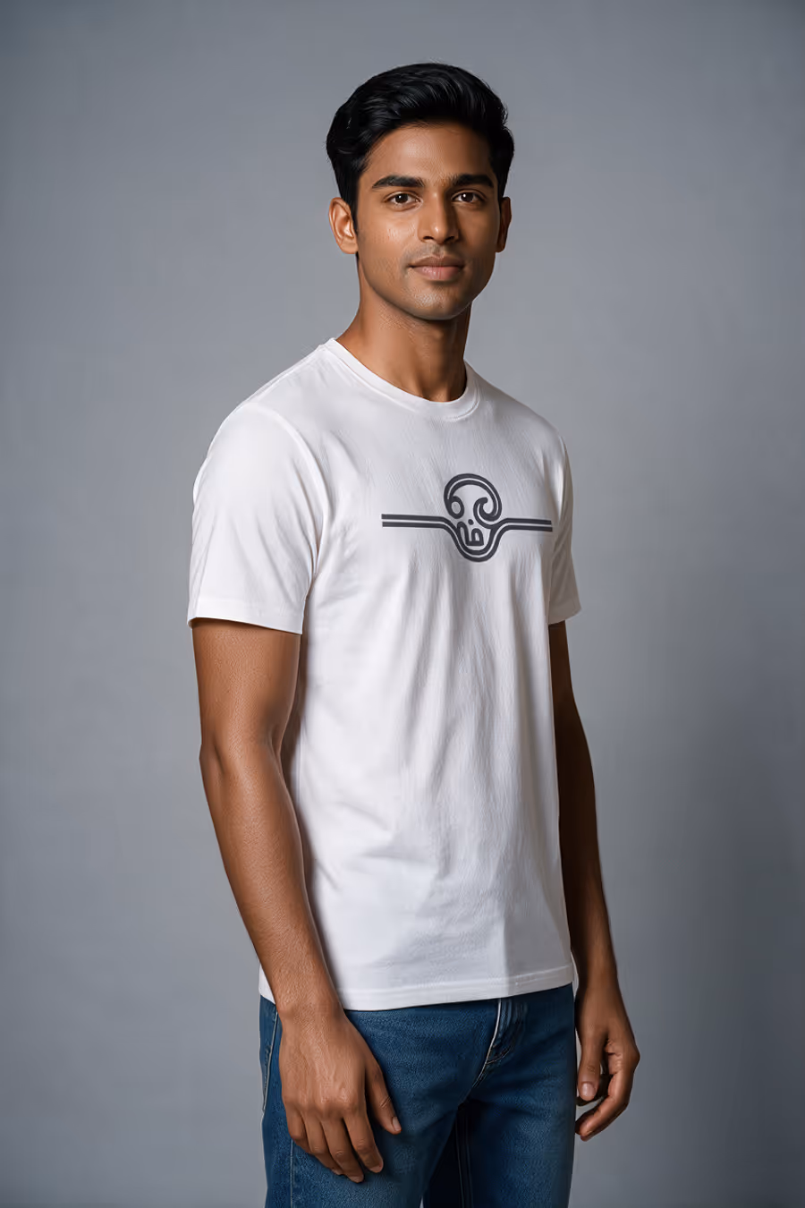 Tamil Om T-Shirt For Men - Half Sleeve