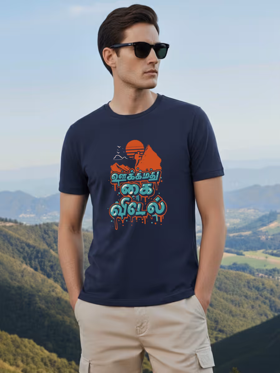 Ookkamadhu Kaividel T-Shirt For Men - Half Sleeve