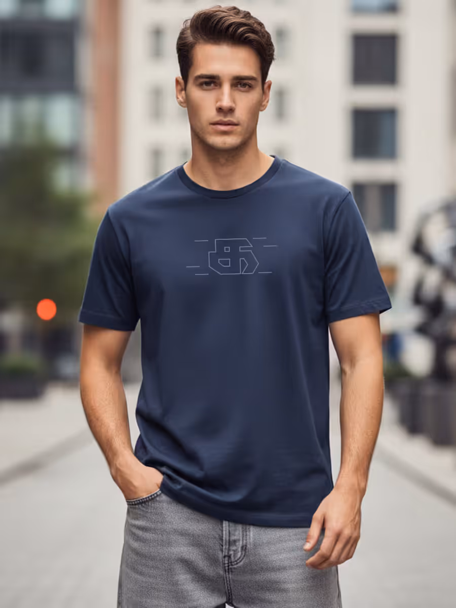 The First Letter Of Mei Ezhuthu T-Shirt For Men - Half Sleeve