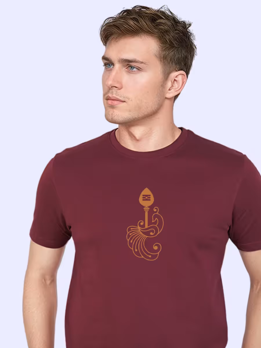Minimal Vel Mayil T-Shirt For Men - Half Sleeve