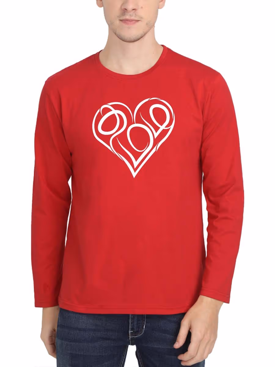 Tamizh Heart Red Tamil T-Shirt