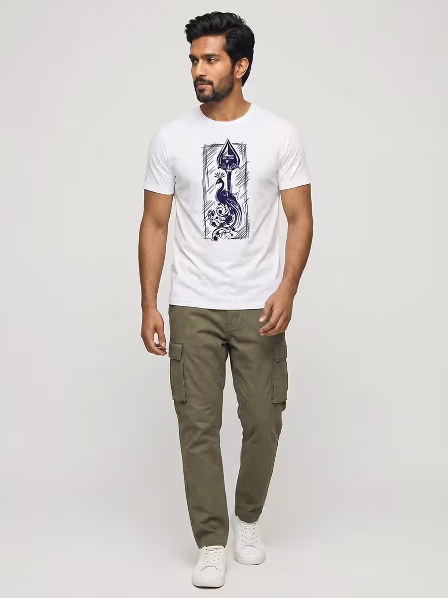 Velum Mayilum Thunai T-Shirt For Men - Half Sleeve