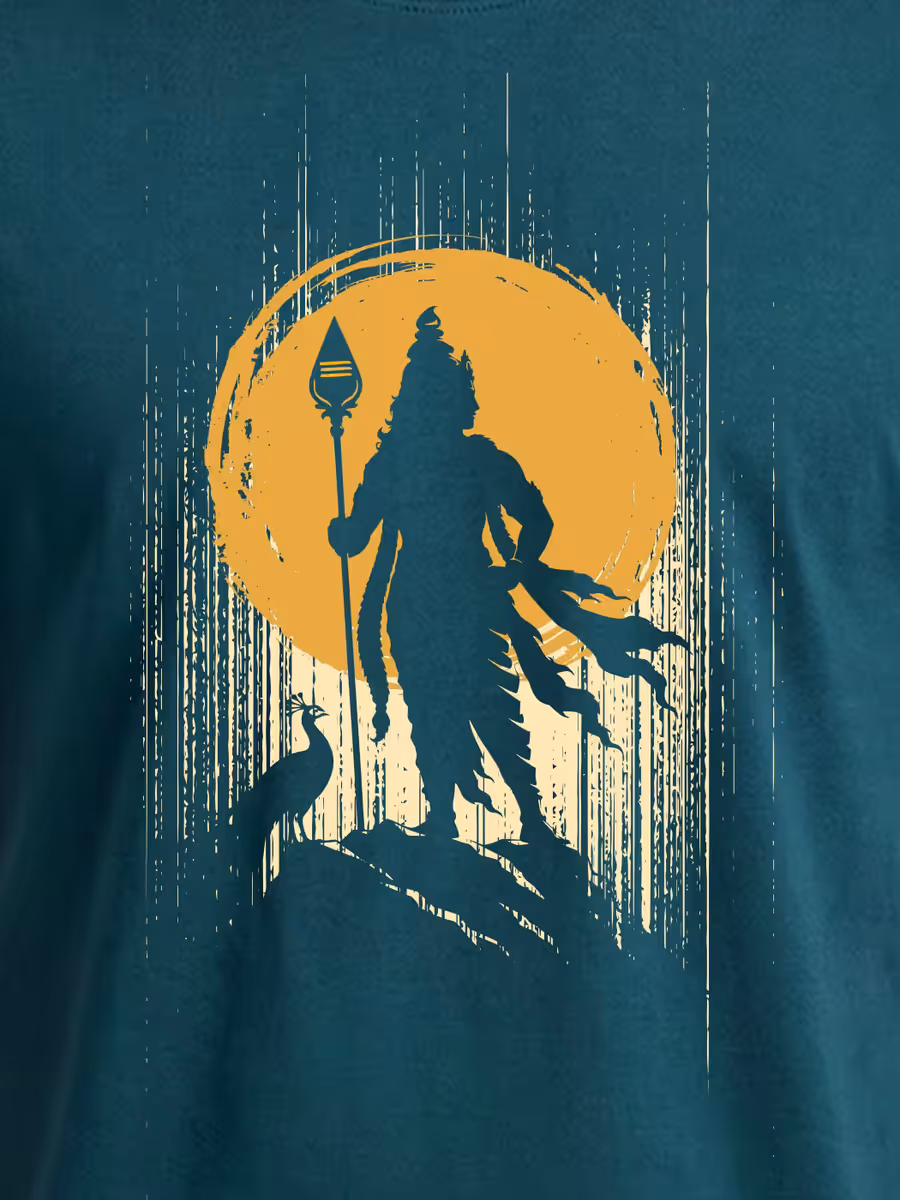 Murugan Mayil T-Shirt For Men - Half Sleeve