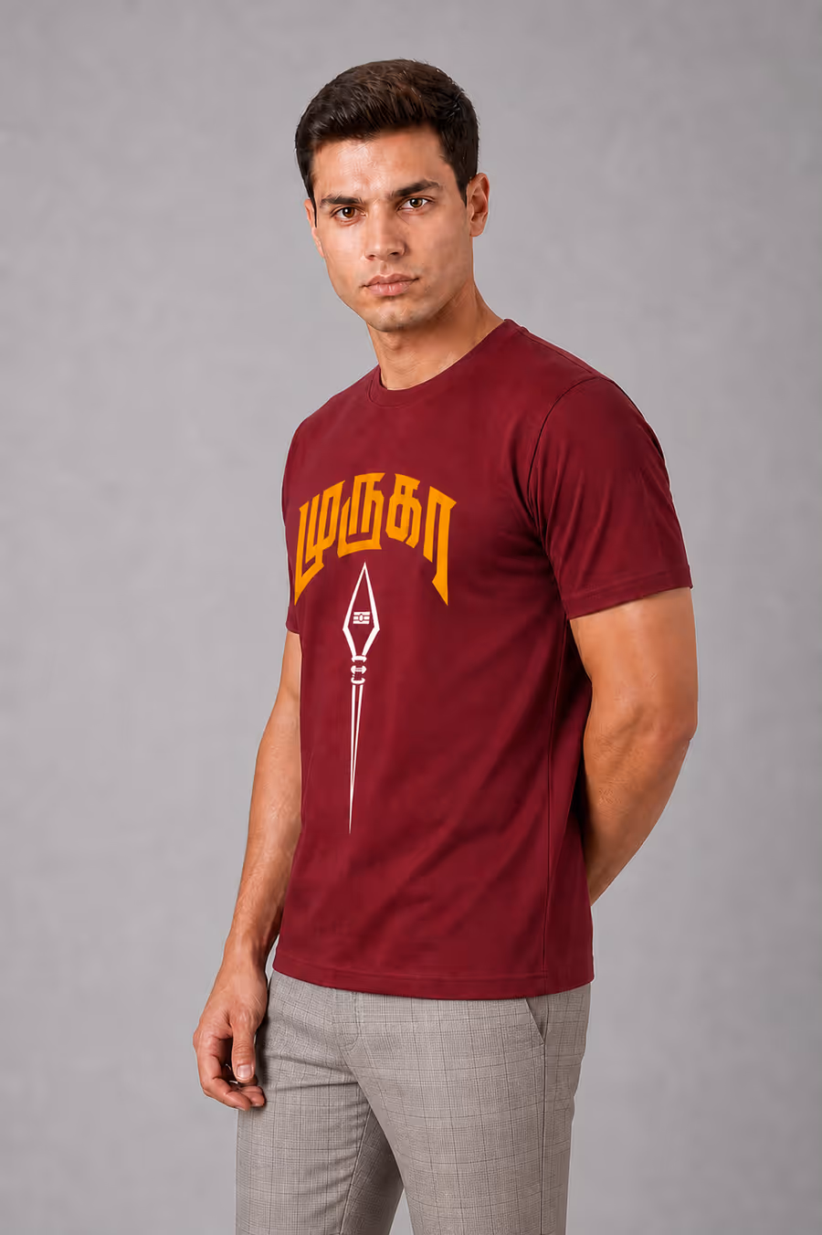 Muruga Tamil Vel T-Shirt For Men - Half Sleeve