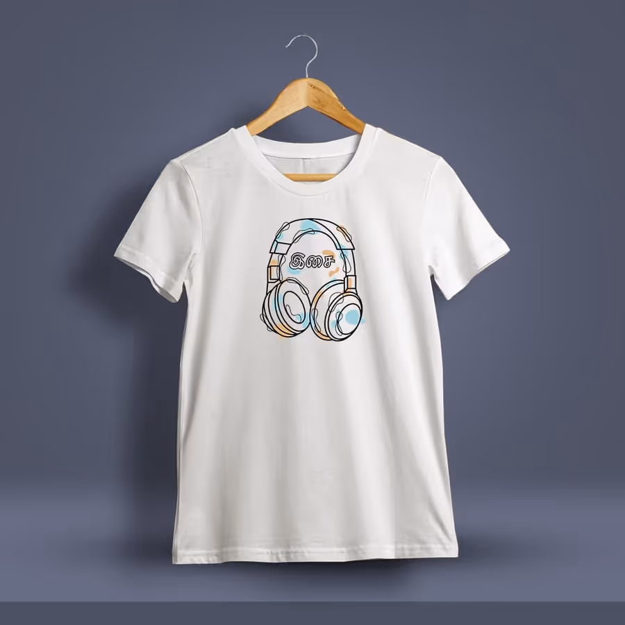 Isai Tamil T-Shirt For Men - Half Sleeve