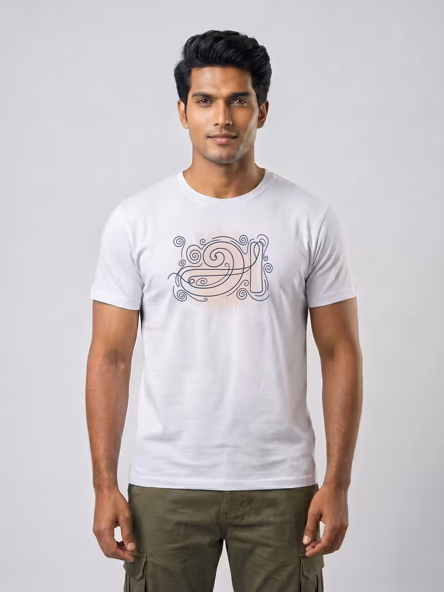 Aana Line art T-Shirt For Men - Half Sleeve