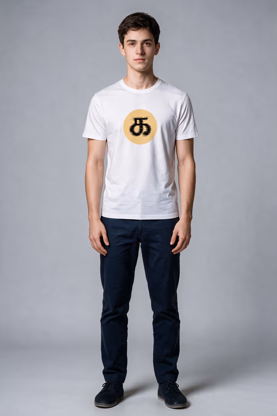 Ka Tamil Letter Graphic T-Shirt For Men - Half Sleeve