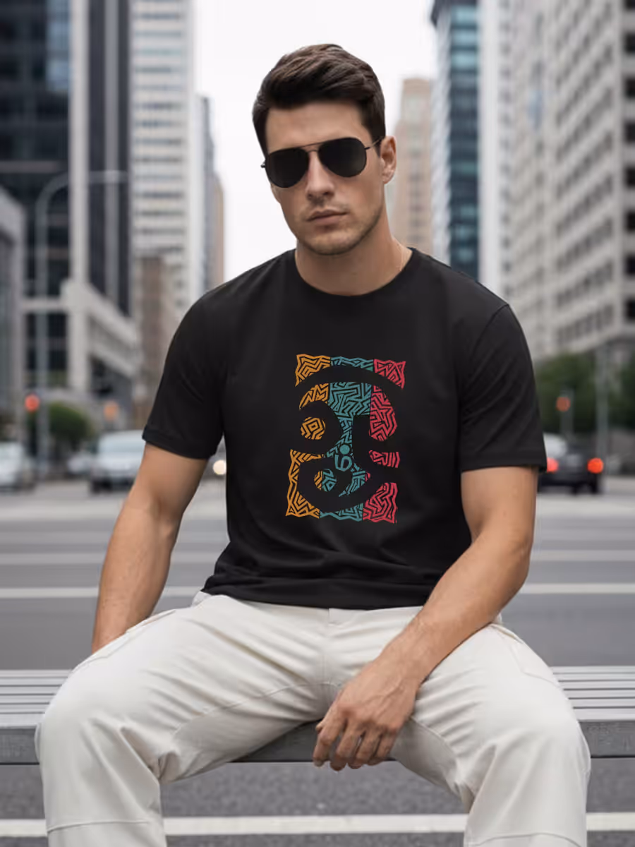 Om T-Shirt For Men - Half Sleeve